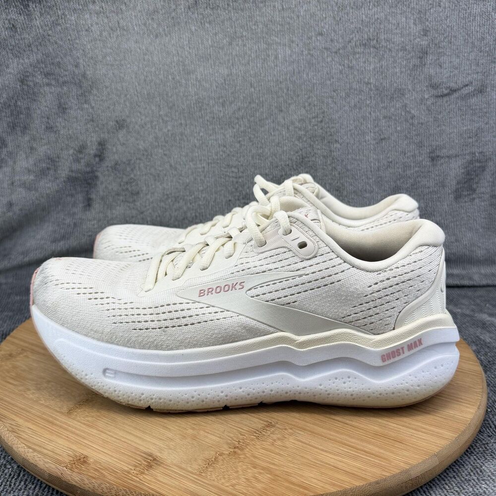 Brooks Ghost Max 2 Shoes Womens Size 8 White Mesh Running Sneakers 1204201B190 - Picture 5 of 12